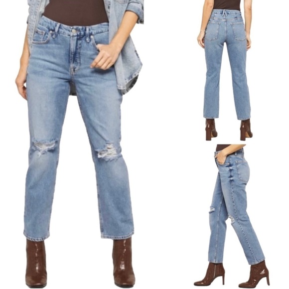 GOOD American Good 90s Icon Jeans Indigo - Picture 1 of 12